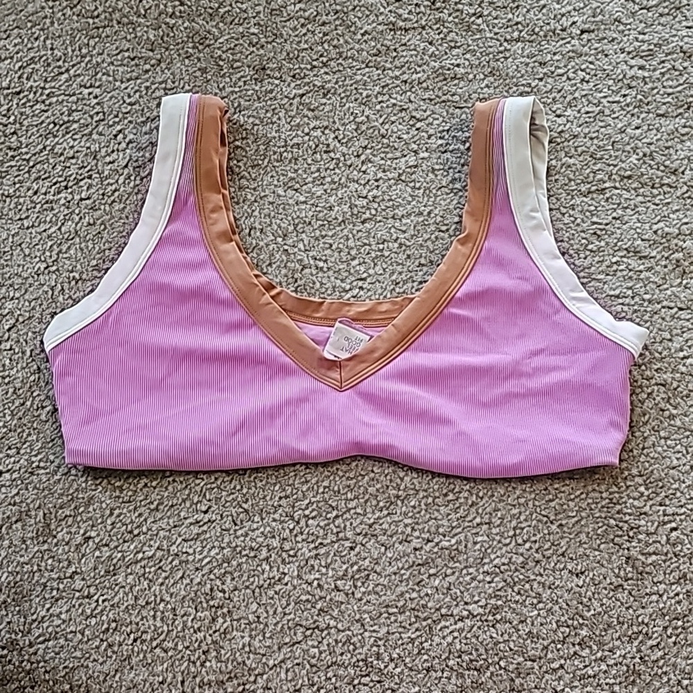 L*Space lala ribbed bikini top size XL Purple
